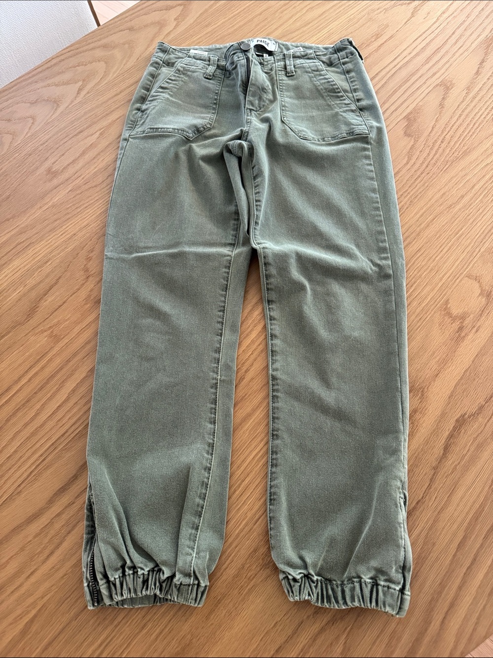 PAIGE Olive Green cargo pants size 26